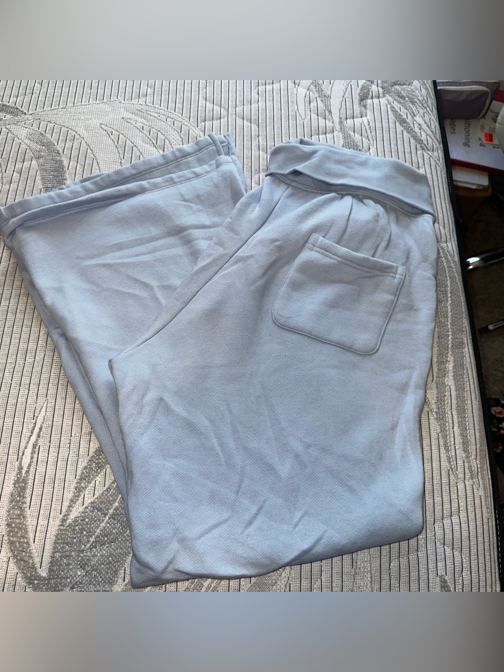 Victoria's Secret PINK Campus Fleece Foldover Flare Sweatpants